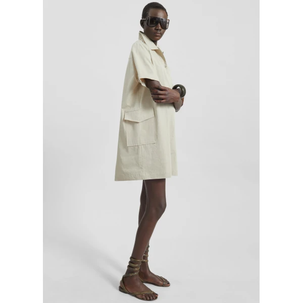 The Frankie Shop Tilba Polo Mini Dress – Beige, view 6