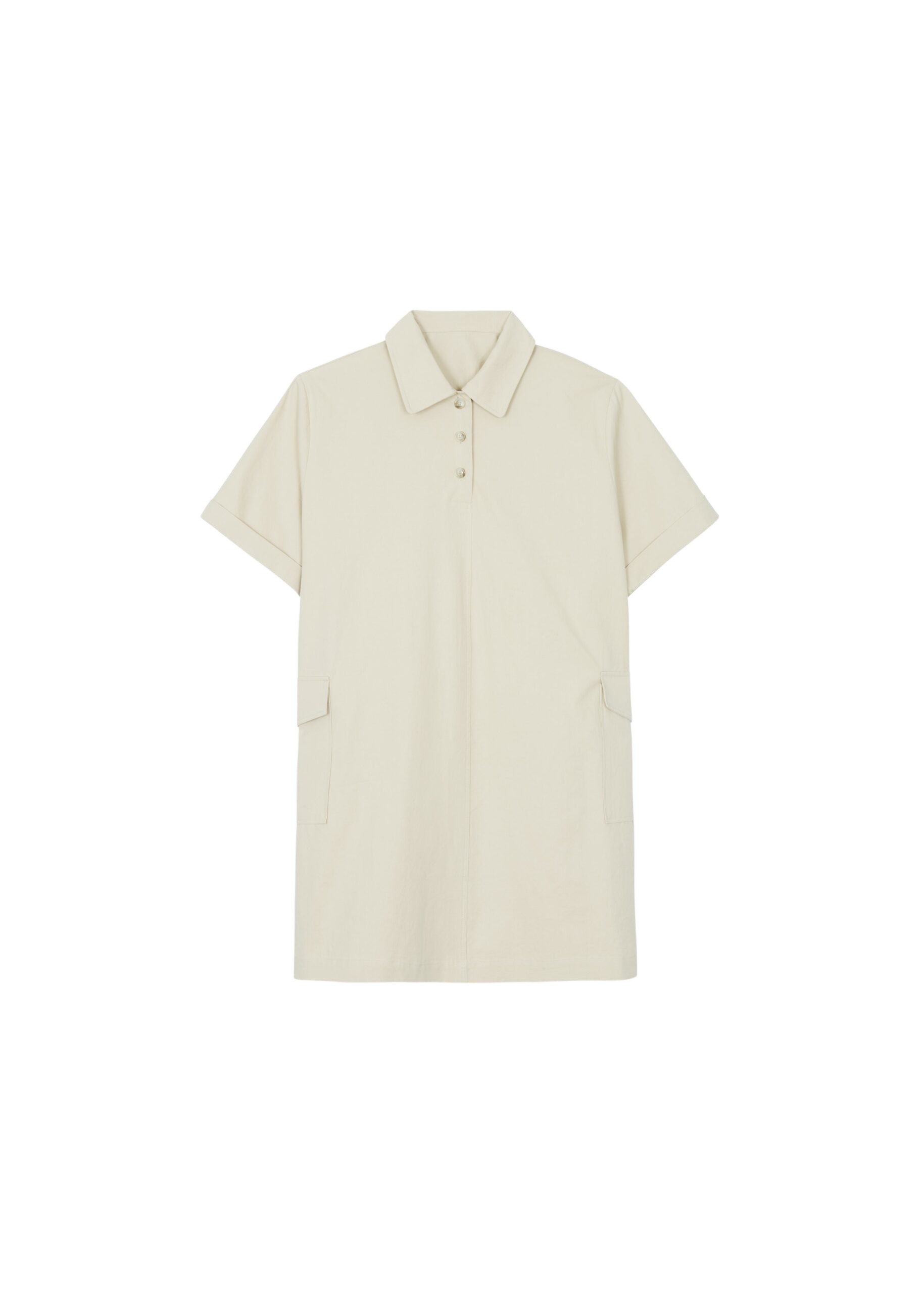 The Frankie Shop Tilba Polo Mini Dress – Beige