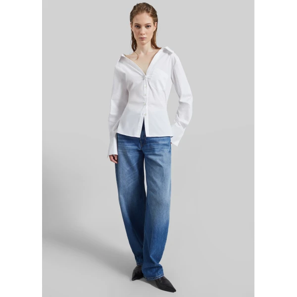 The Frankie Shop Tiona Fitted Shirt – White, view 6