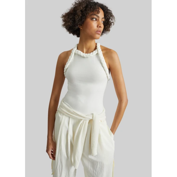 The Frankie Shop Tisto Bodysuit – White, view 2