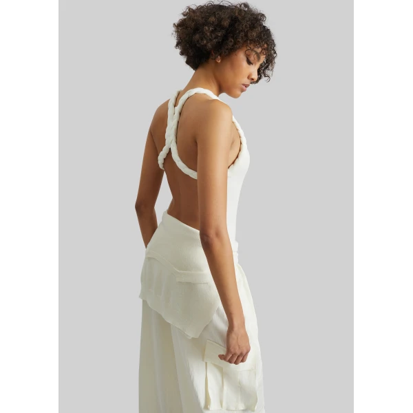 The Frankie Shop Tisto Bodysuit – White, view 3