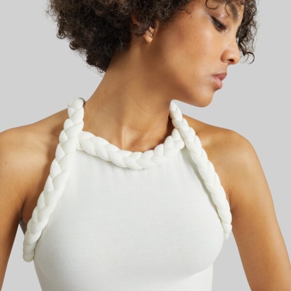 The Frankie Shop Tisto Bodysuit - White - Oversized Minimalist Bikini in White - Shop at Coveti