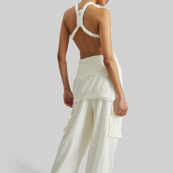 The Frankie Shop Tisto Bodysuit - White - Oversized Minimalist Bikini in White - Shop at Coveti