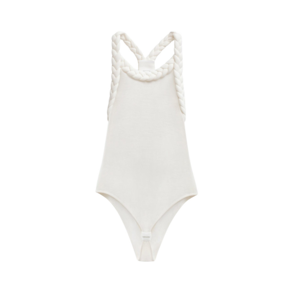 The Frankie Shop Tisto Bodysuit - White - Oversized Minimalist Bikini in White - Shop at Coveti