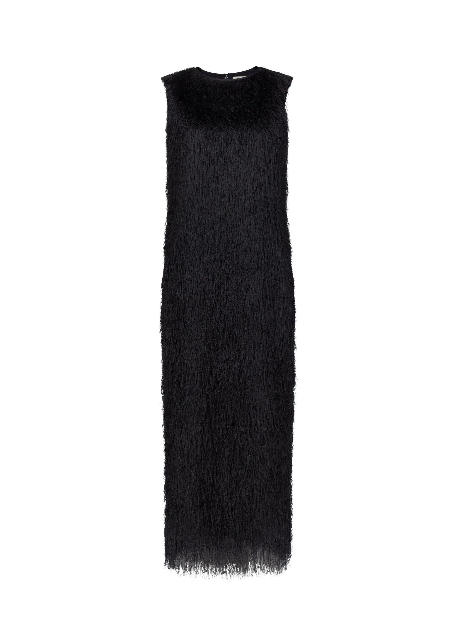 The Frankie Shop Tiwa Fringed Maxi Dress - Black - Oversized Minimalist Dresses in Black - Shop at Coveti