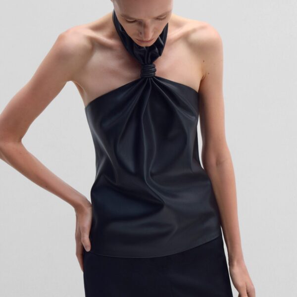 The Frankie Shop Top #01 - Black - Oversized Minimalist Tops in Black - Shop at Coveti