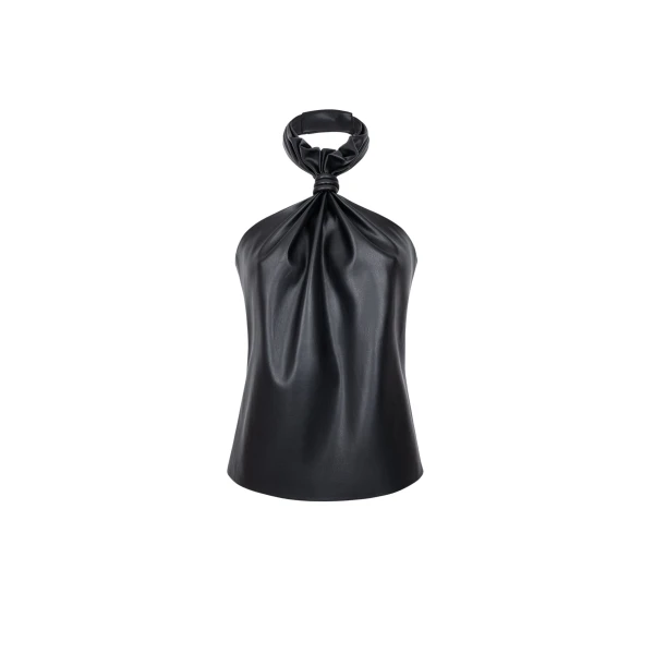 The Frankie Shop Top #01 - Black - Oversized Minimalist Tops in Black - Shop at Coveti