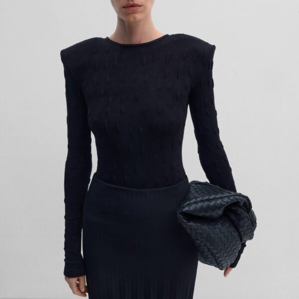 The Frankie Shop Top #11 - Black - Oversized Minimalist Tops in Black - Shop at Coveti