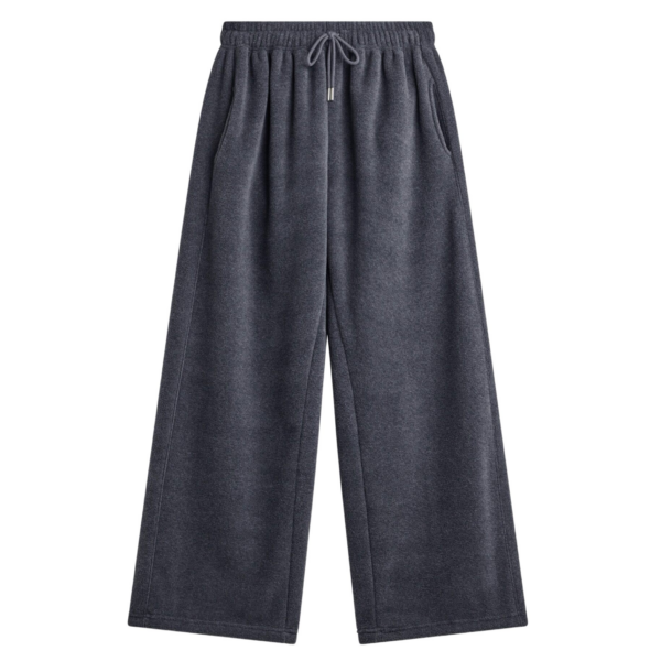 The Frankie Shop Treveray Fleece Sweatpants - Dark Grey - Oversized Minimalist Pants in Grey - Shop at Coveti