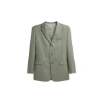 The Frankie Shop Trosa Blazer - Pale Olive - Oversized Minimalist Jackets in Green - Shop at Coveti
