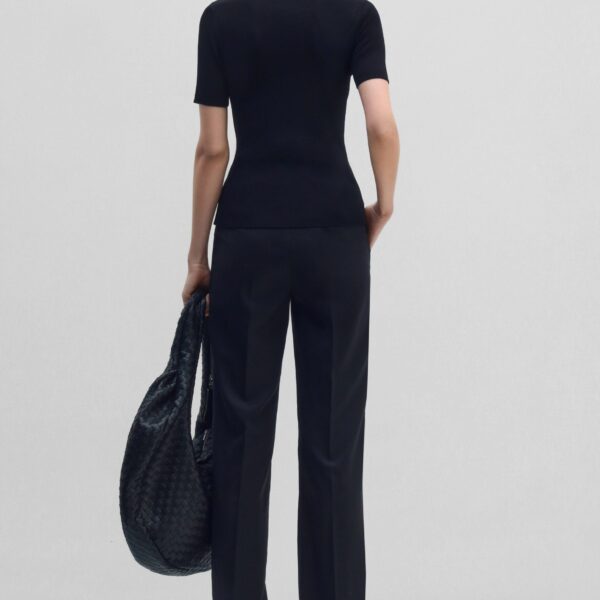 The Frankie Shop Trousers #02 - Black - Oversized Minimalist Pants in Black - Shop at Coveti