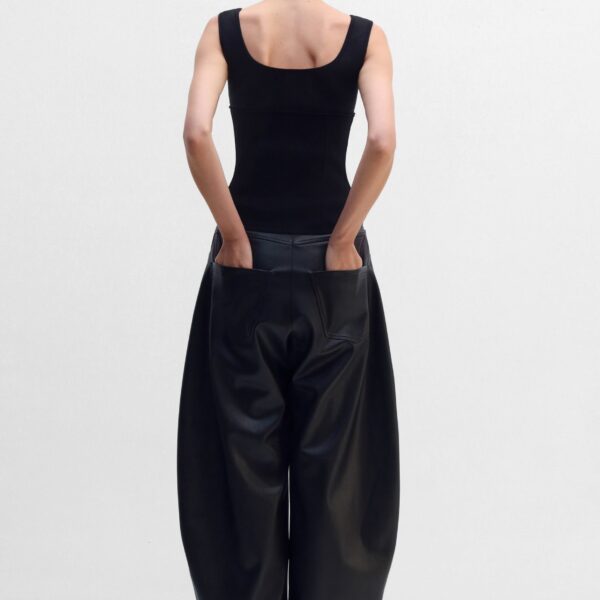 The Frankie Shop Trousers #08 - Black - Oversized Minimalist Pants in Black - Shop at Coveti