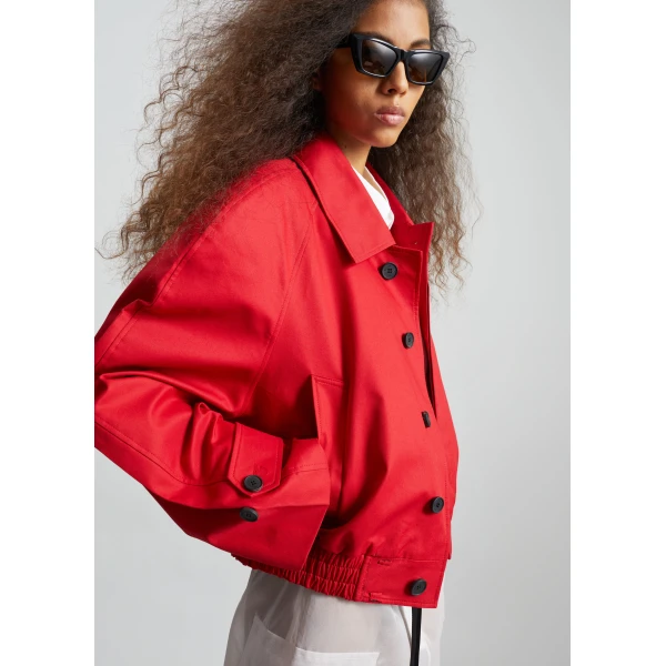 The Frankie Shop Turenne Curved Jacket – Red, view 5