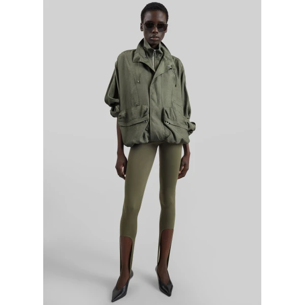 The Frankie Shop Twilla Stirrup Leggings – Olive, view 4