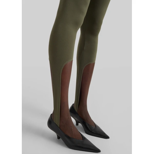 The Frankie Shop Twilla Stirrup Leggings – Olive, view 5