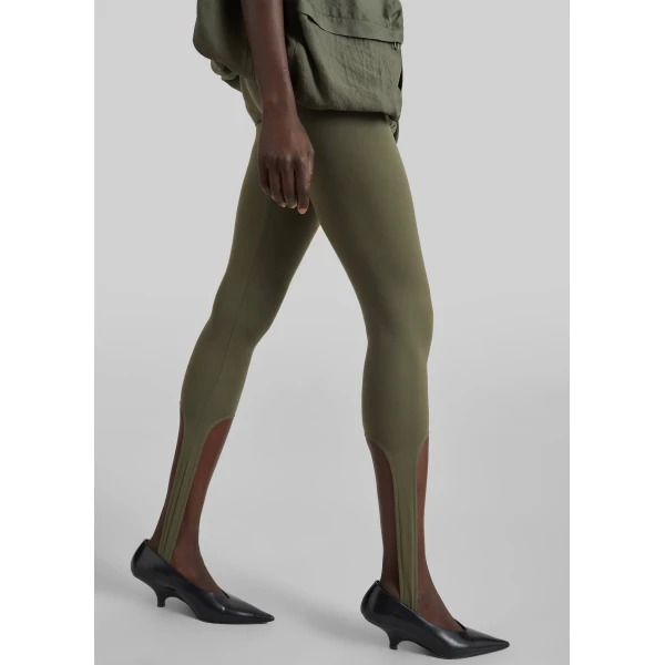 The Frankie Shop Twilla Stirrup Leggings – Olive, view 6