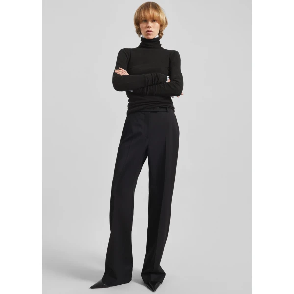 The Frankie Shop Utica Thin Turtleneck Sweater – Black, view 4