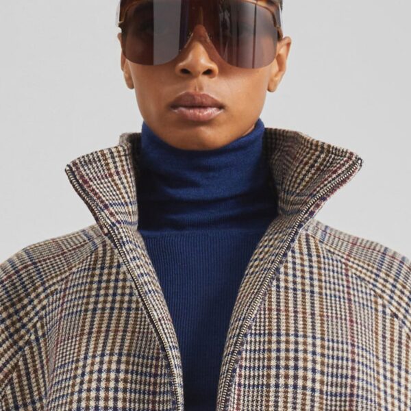 The Frankie Shop Utica Thin Turtleneck Sweater - Blue - Oversized Minimalist Knitwear in Blue - Shop at Coveti