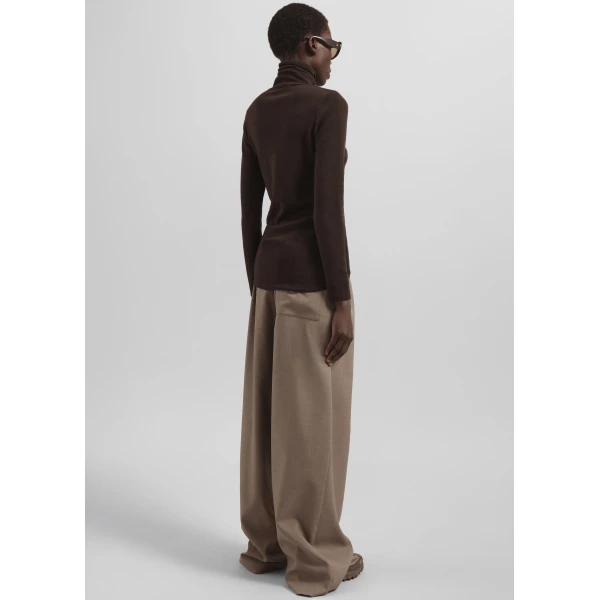 The Frankie Shop Utica Thin Turtleneck Sweater – Brown, view 5