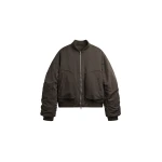 The Frankie Shop Valdres Padded Bomber Jacket - Brown - Oversized Minimalist Jackets in Beige - Shop at Coveti