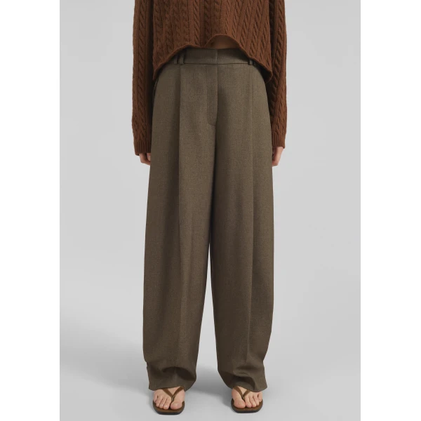 The Frankie Shop Vallsta Tailored Trousers – Brown Melange, view 4