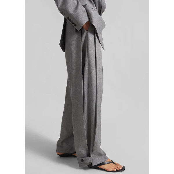 The Frankie Shop Vallsta Tailored Trousers – Grey Melange, view 5