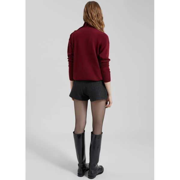 The Frankie Shop Vanille Wool Sweater – Cabernet, view 6