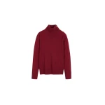 The Frankie Shop Vanille Wool Sweater - Cabernet - Oversized Minimalist Knitwear in Red - Shop at Coveti