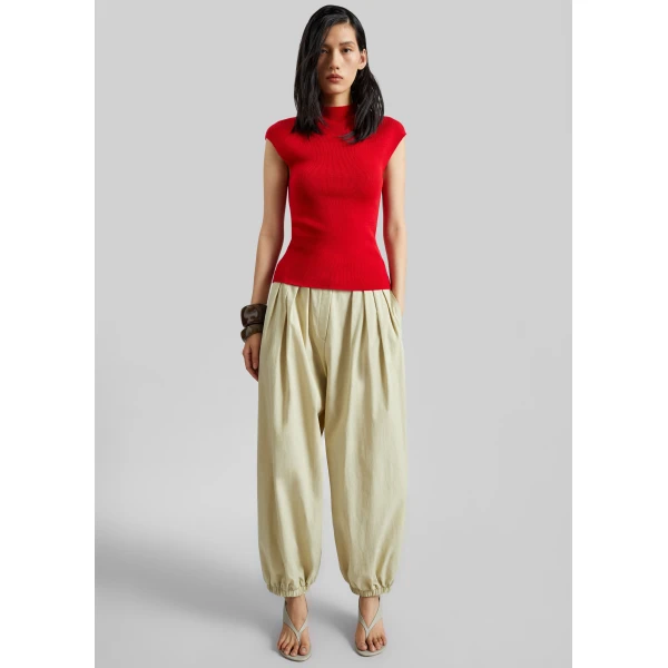 The Frankie Shop Vannes Balloon Pants – Beige, view 2