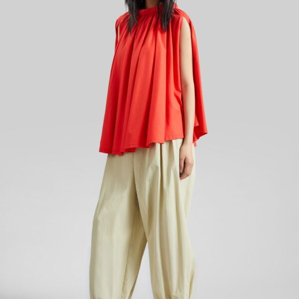 The Frankie Shop Vannes Balloon Pants - Beige - Oversized Minimalist Pants in Beige - Shop at Coveti
