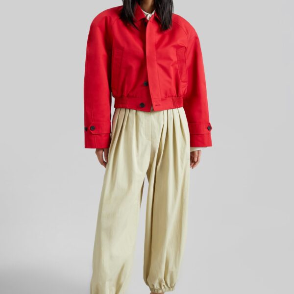 The Frankie Shop Vannes Balloon Pants - Beige - Oversized Minimalist Pants in Beige - Shop at Coveti