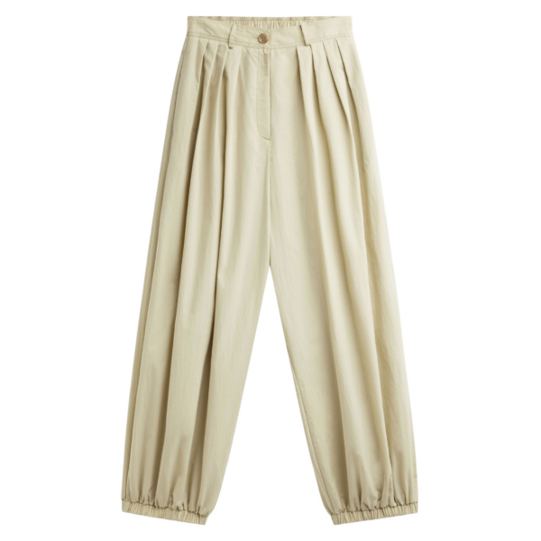 The Frankie Shop Vannes Balloon Pants - Beige - Oversized Minimalist Pants in Beige - Shop at Coveti