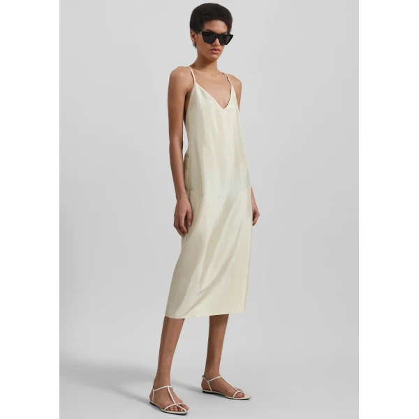 The Frankie Shop Vence Slip Dress – Pale Yellow, view 2