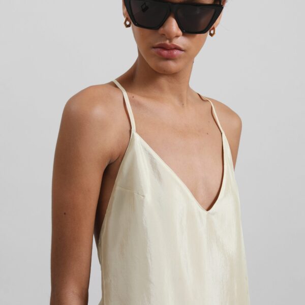 The Frankie Shop Vence Slip Dress - Pale Yellow - Oversized Minimalist Dresses in Yellow - Shop at Coveti