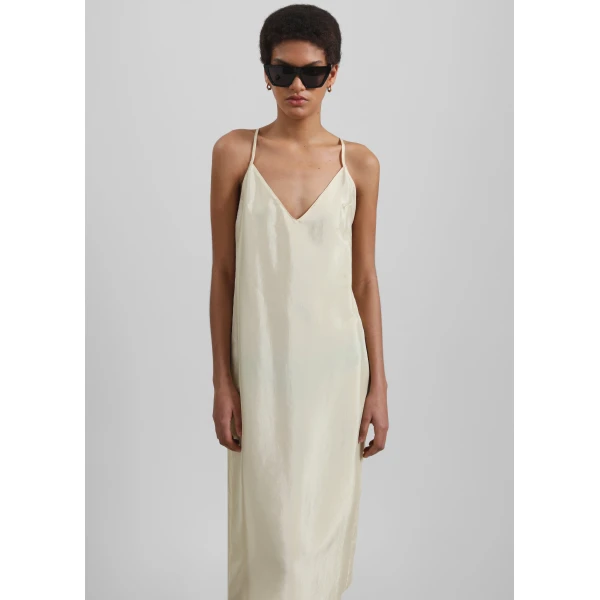 The Frankie Shop Vence Slip Dress – Pale Yellow, view 5