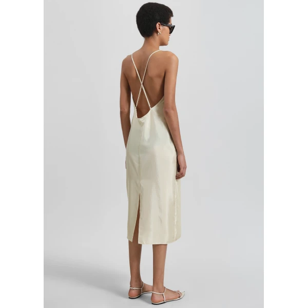 The Frankie Shop Vence Slip Dress – Pale Yellow, view 6