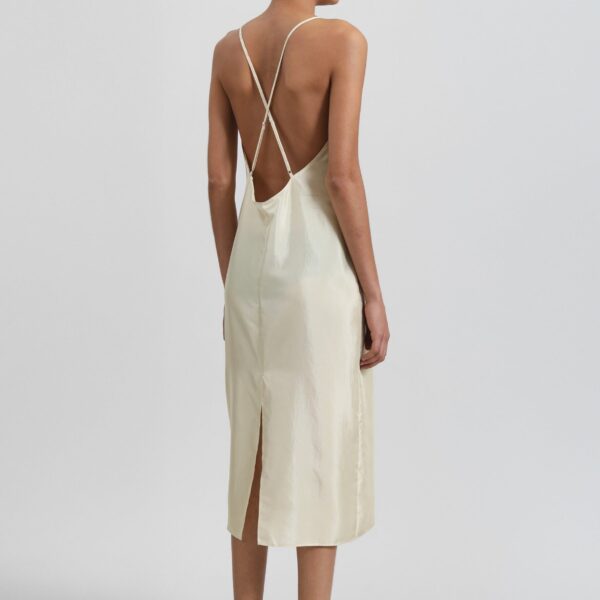 The Frankie Shop Vence Slip Dress - Pale Yellow - Oversized Minimalist Dresses in Yellow - Shop at Coveti