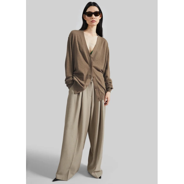 The Frankie Shop Venlo Pleated Trousers – Beige, view 5