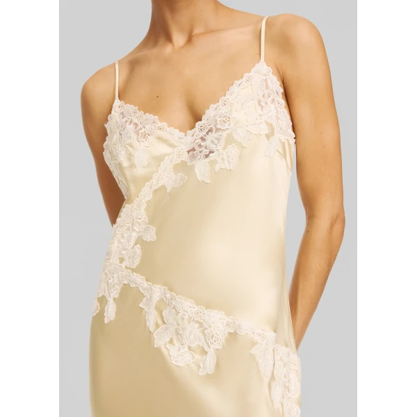 The Frankie Shop Vera Satin Maxi Dress – Vanilla Cream, view 3