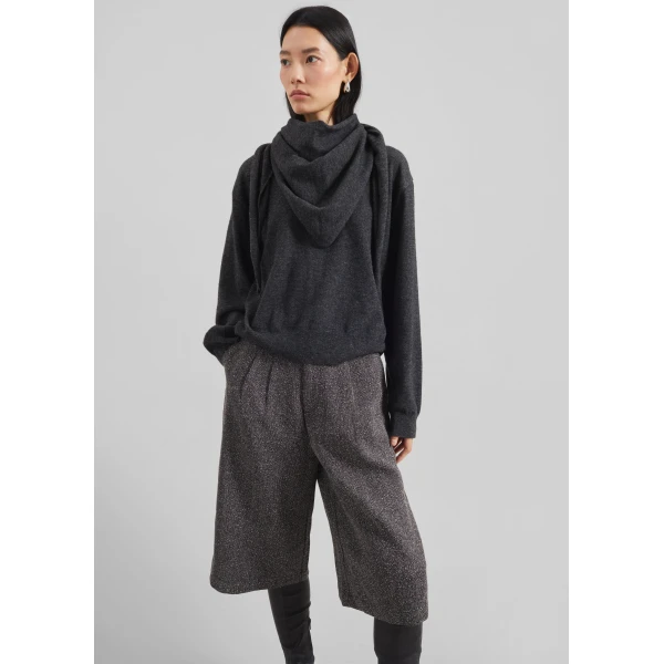 The Frankie Shop Vermont Scarf Sweater – Charcoal, view 6