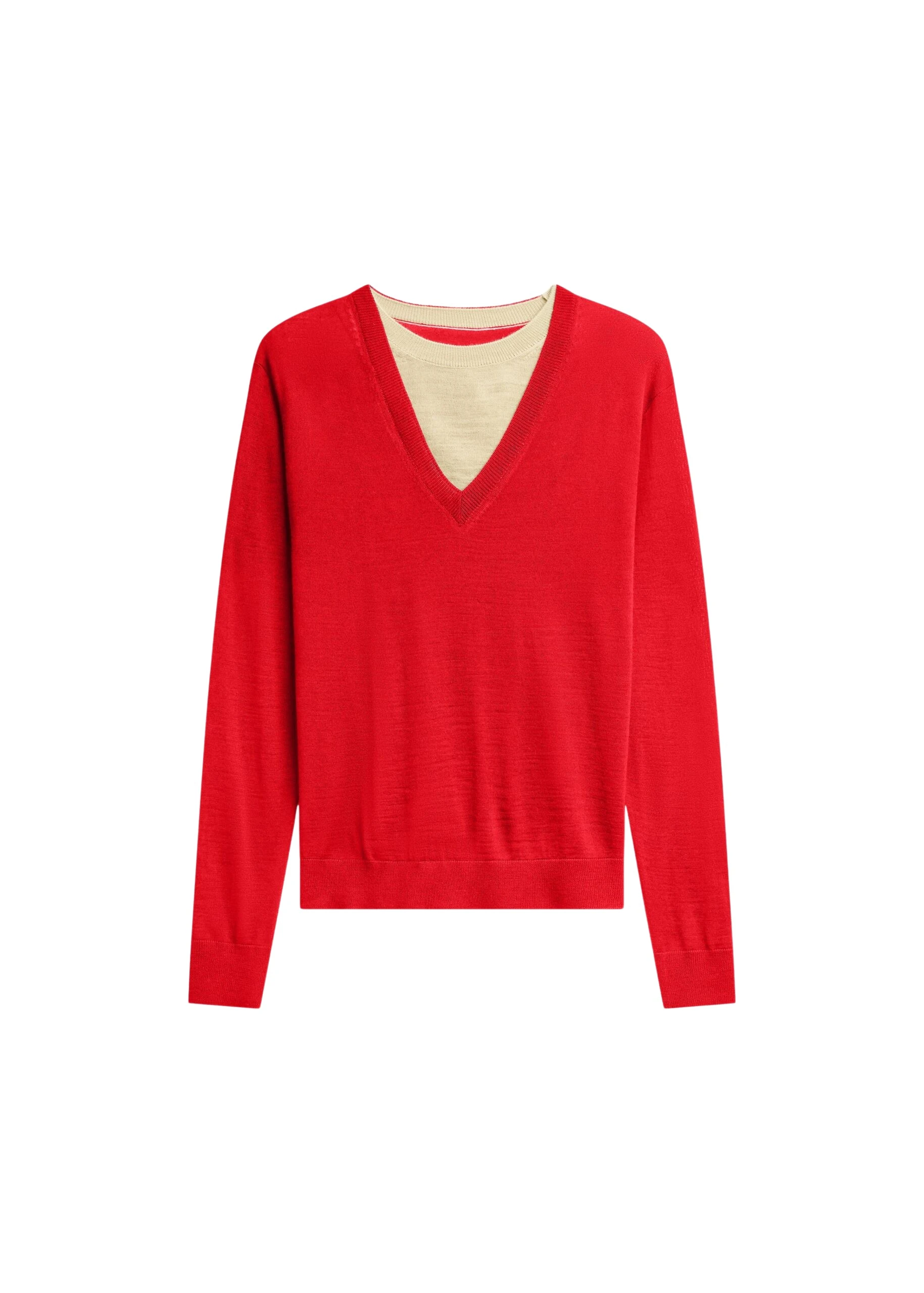 The-Frankie-Shop-Vernon-Layered-Knit-Pullover-Red-coveti-scaled78914_nobg The Frankie Shop Vernon Layered Knit Pullover - Red - Oversized Minimalist Knitwear in Red - Shop at Coveti