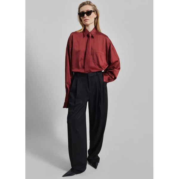 The Frankie Shop Vester Pleated Trousers – Black, view 2