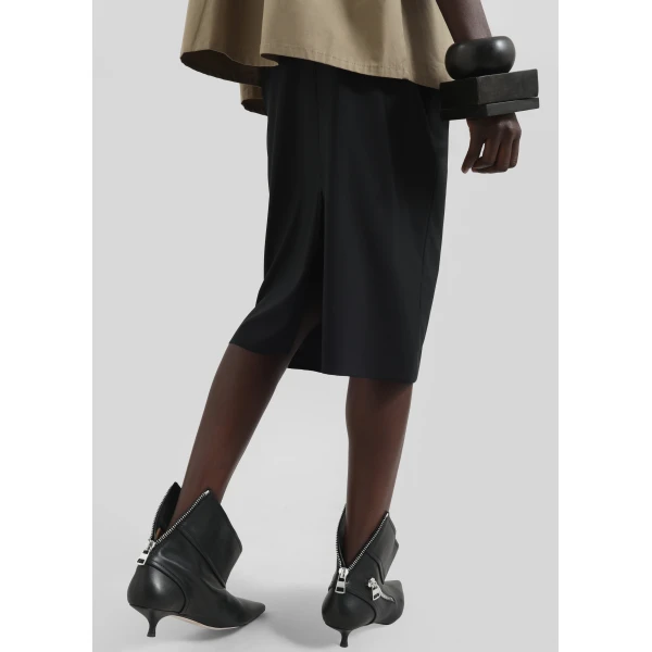 The Frankie Shop Viera Midi Skirt – Black, view 4