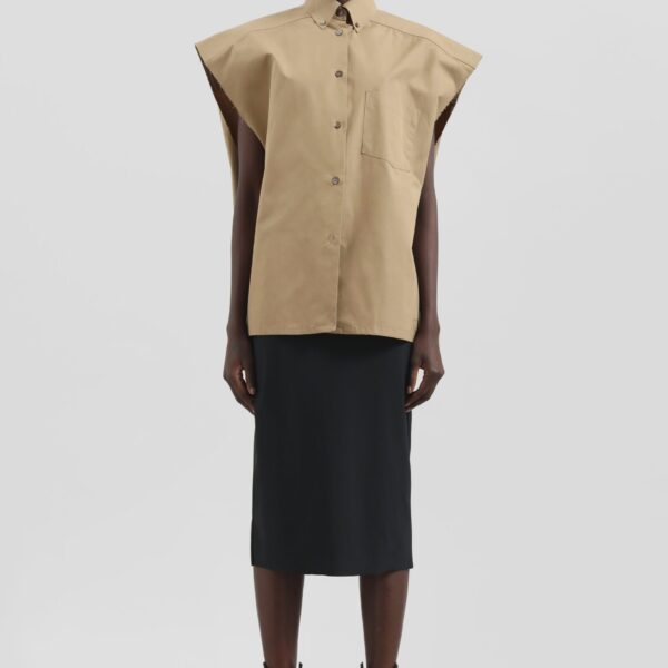 The Frankie Shop Viera Midi Skirt - Black - Oversized Minimalist Skirts in Black - Shop at Coveti