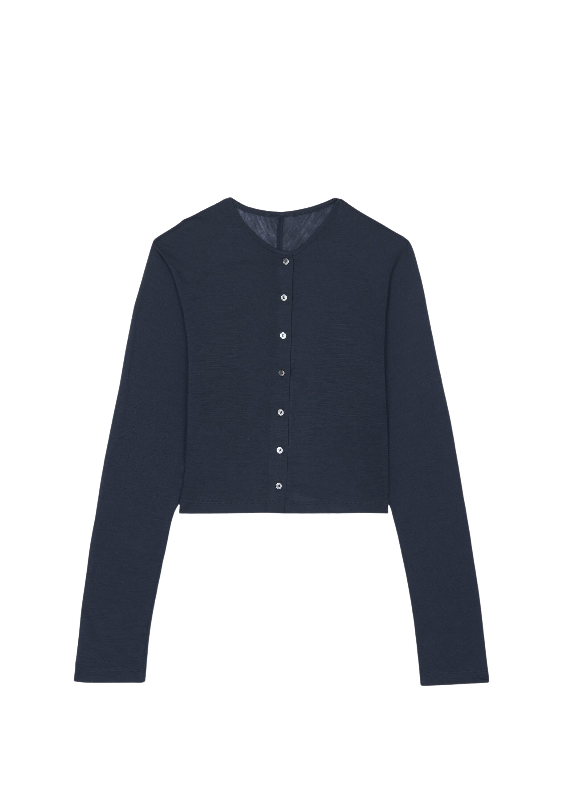 The Frankie Shop Vinni Thin Wool Cardigan - Navy - Oversized Minimalist Knitwear in Blue - Shop at Coveti