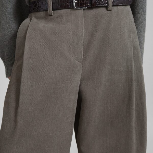 The Frankie Shop Vora Barrel Leg Pants - Grey - Oversized Minimalist Pants in Grey - Shop at Coveti