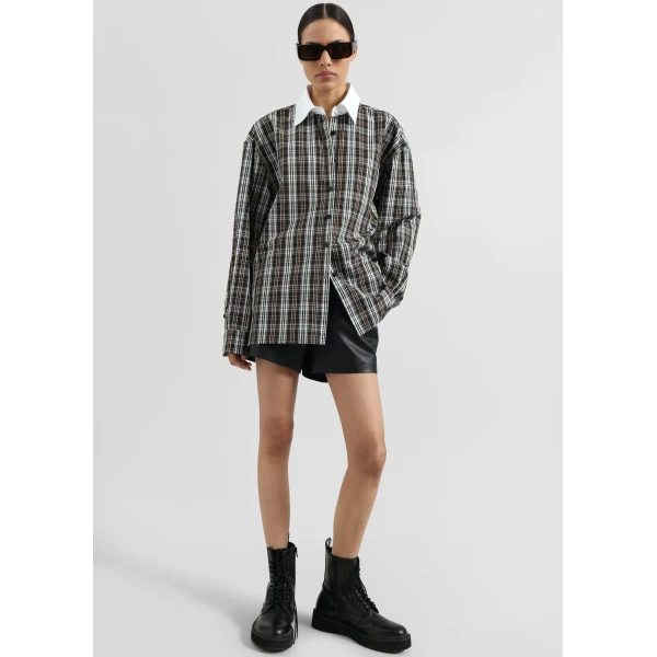 The Frankie Shop Weska Plaid Shirt – Multicolor, view 4