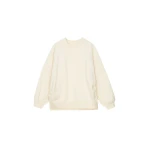 The Frankie Shop Wesra Knit Sweatshirt - Ecru - Oversized Minimalist Tops in Ivory - Shop at Coveti