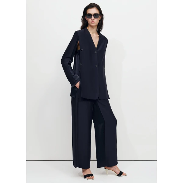 The Frankie Shop Wide Leg Culottes – Dark Ink Navy, view 4