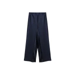 The Frankie Shop Wide Leg Culottes - Dark Ink Navy - Oversized Minimalist Pants in Black - Shop at Coveti